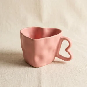 The Plush Republic Pink Matte Heart Cup