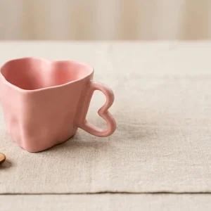 The Plush Republic Pink Matte Heart Cup