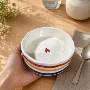 The Plush Republic Bowl with love - Cream base