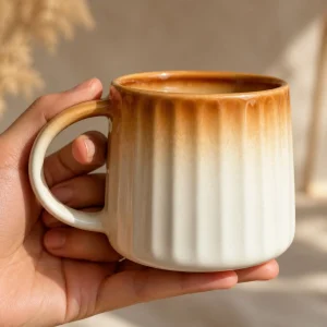 The Plush Ribbed Caramel Ombré Glaze