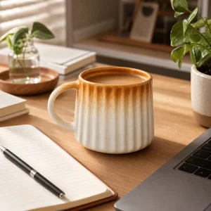 The Plush Ribbed Caramel Ombré Glaze