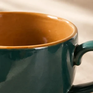 The Plush Republic Teal Navy Ceramic Cup Set of 2