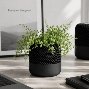 The Plush Republic Textured Geometric Plant Pot Vase