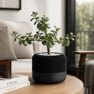 The Plush Republic Textured Geometric Plant Pot Vase