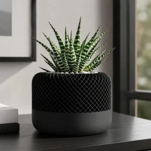 The Plush Republic Textured Geometric Plant Pot Vase