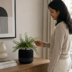 The Plush Republic Textured Geometric Plant Pot Vase