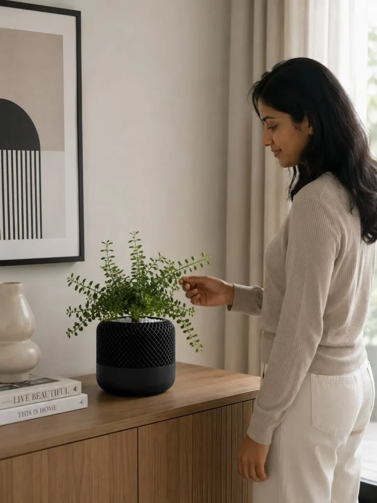 Textured Geometric Plant Pot Vase additional product view