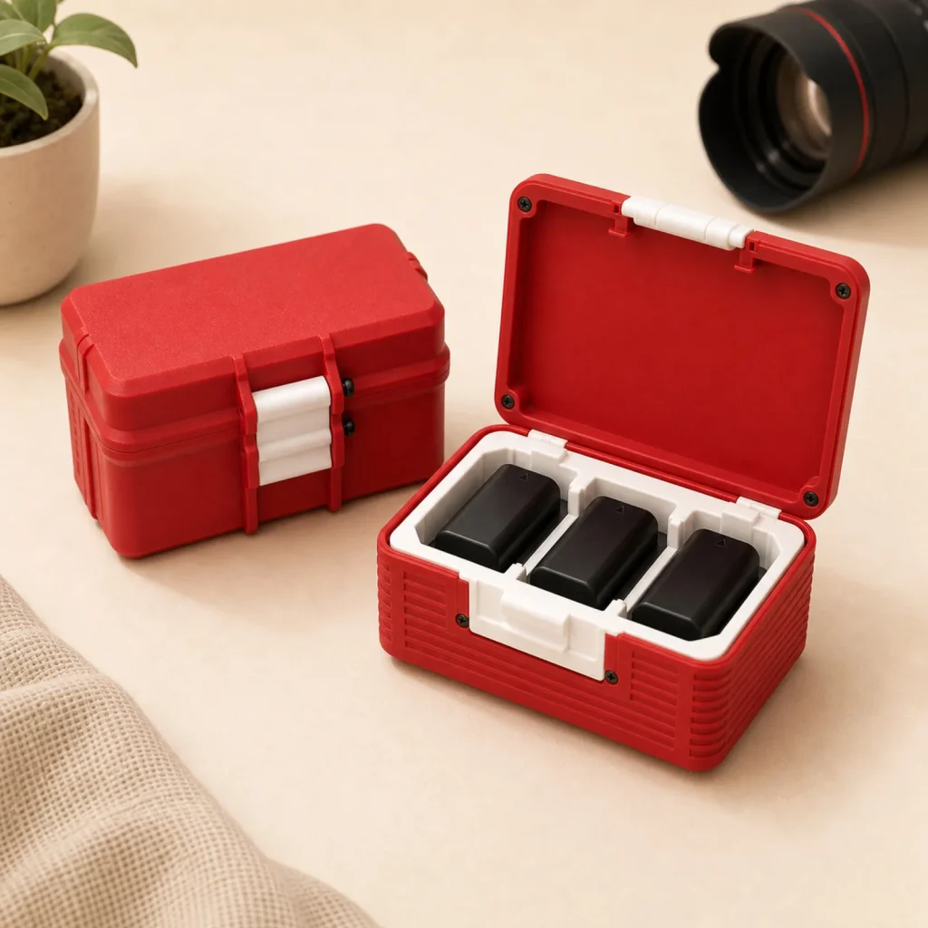Camera Battery Storage Box - organised battery storage