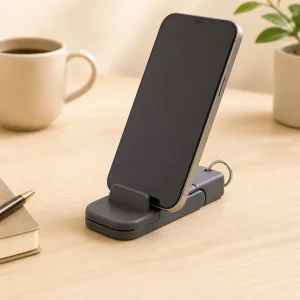 Smooth Phone Holder Keychain - Use Case Image