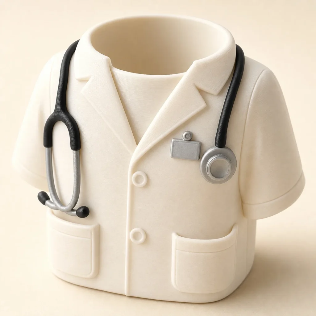 Doctor Coat Pen Holder – Medical Desk Organizer feature detail image