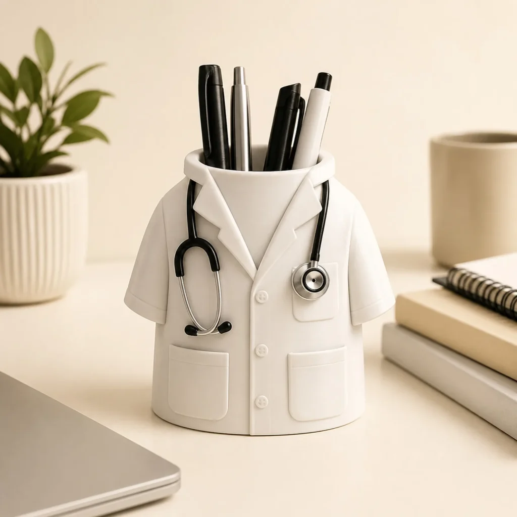 Doctor Coat Pen Holder – Medical Desk Organizer use case image