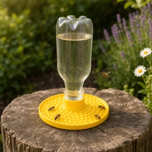 Bee Waterer – Simple Bottle Water Station for Bees - Use Case Image