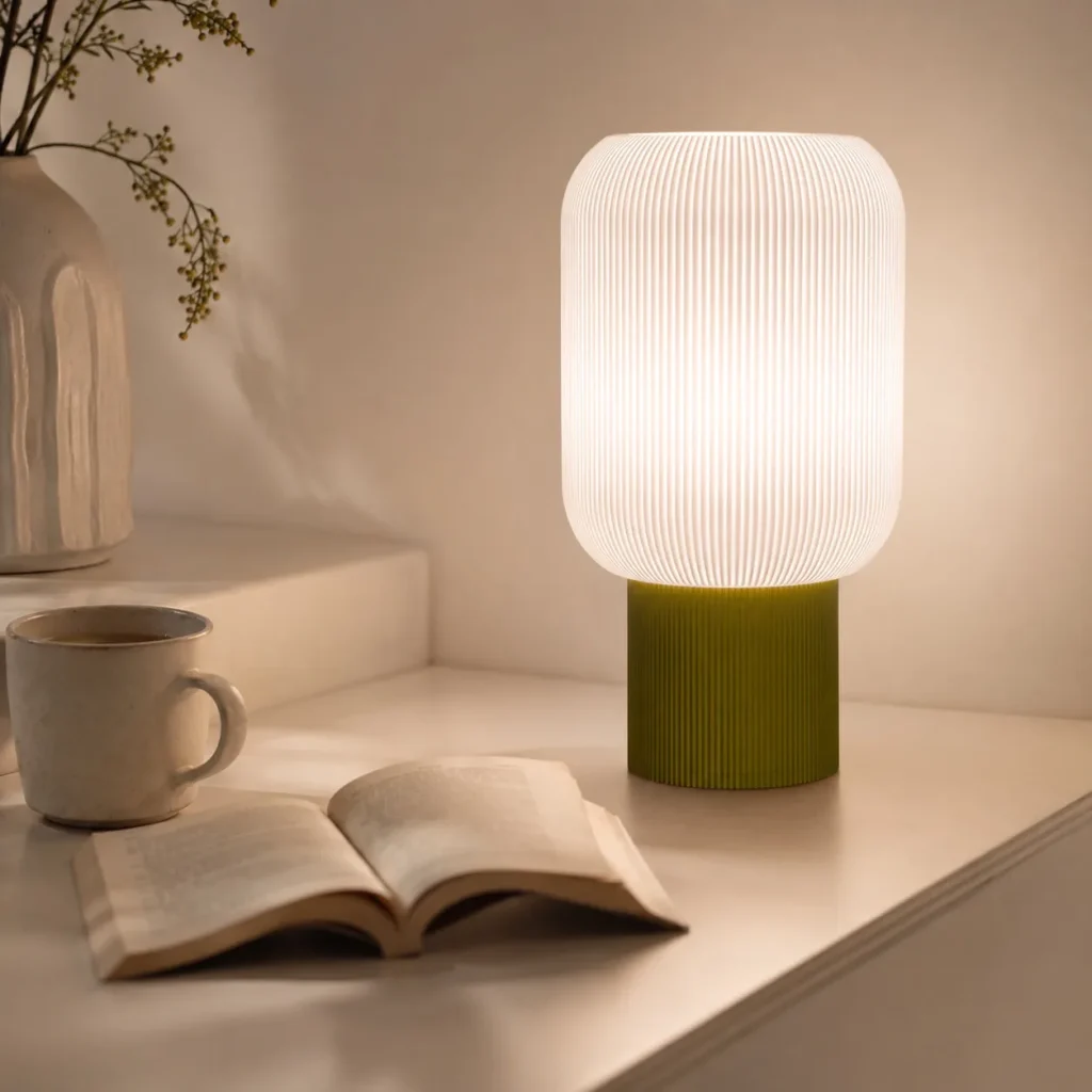 Dawn Glow Lampshade styled for soft table lighting