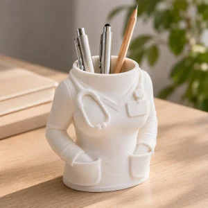 The Plush Republic Doctor Coat Pen Holder – Medical Desk Organizer
