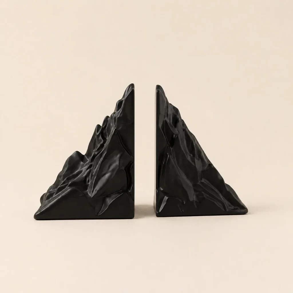 The Plush Republic Mountain Bookends Set