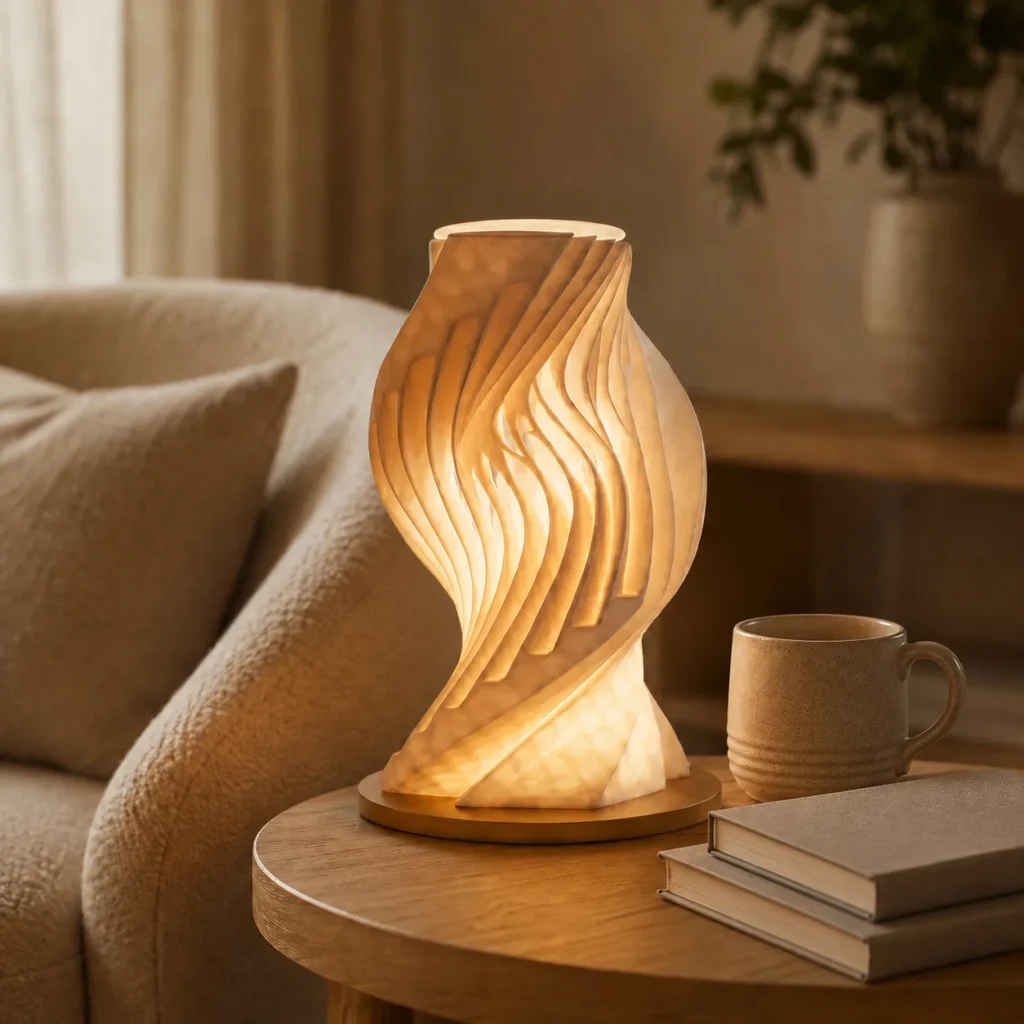Nami Wave Lampshade sculptural wave detail
